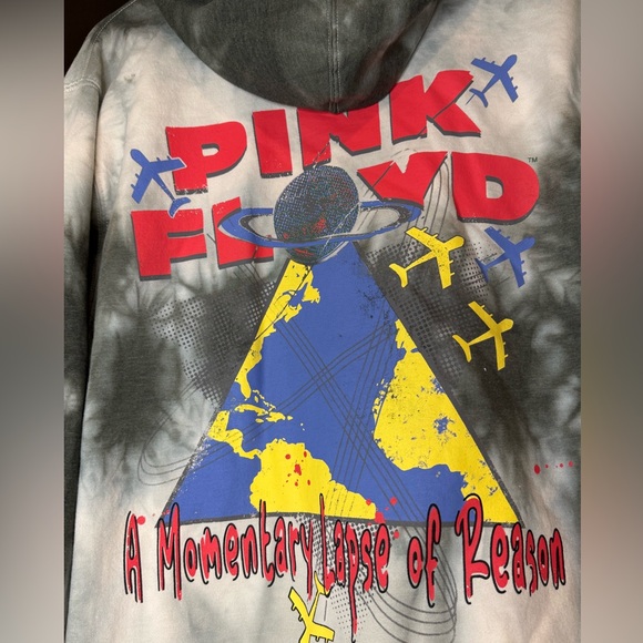 PINK FLOYD Men’s Tie-Dye Hoodie - Picture 6 of 8